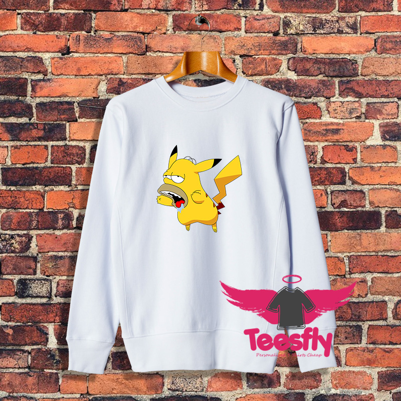 Vintage Pikachu Homer Simpsons Sweatshirt