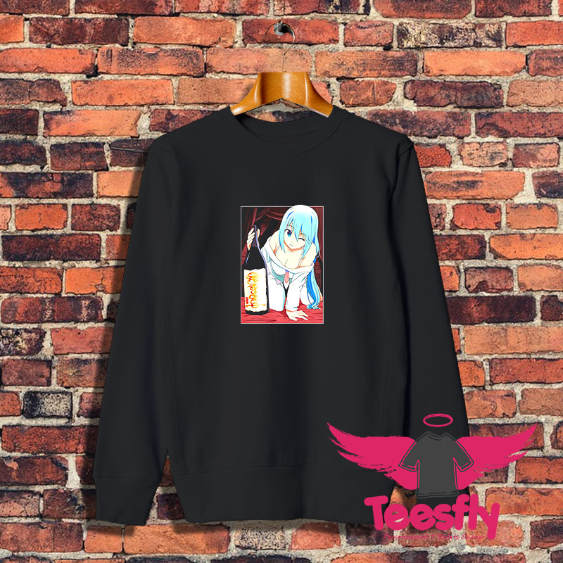 Anime Konosuba Aqua and Sake Sweatshirt