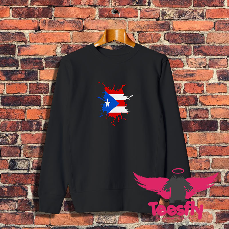 Puerto Rico Inside Flag Sweatshirt