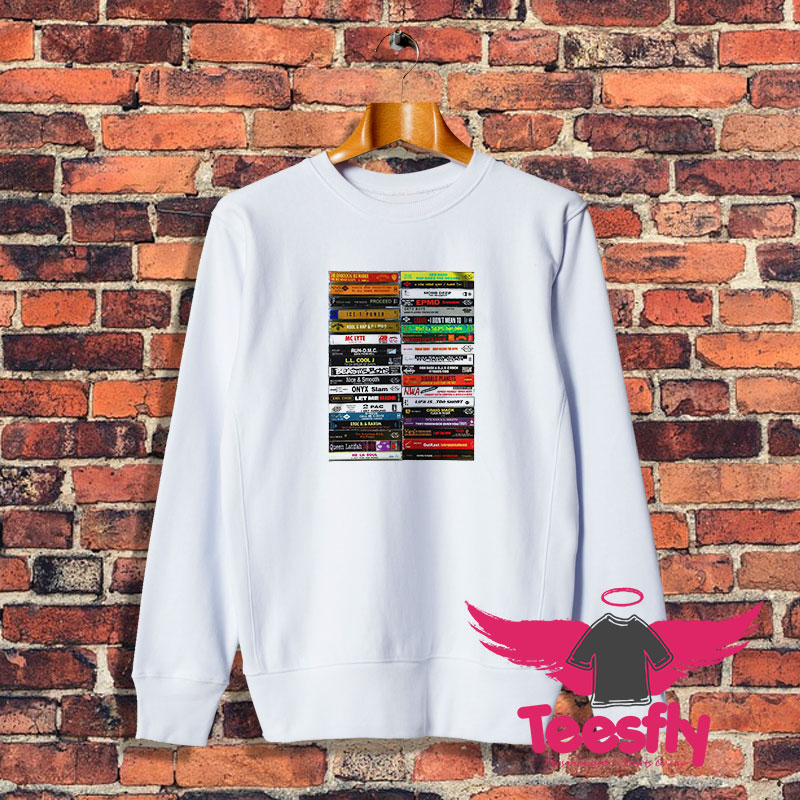 Rap Hip Hop Black Cassette Tapes Sweatshirt