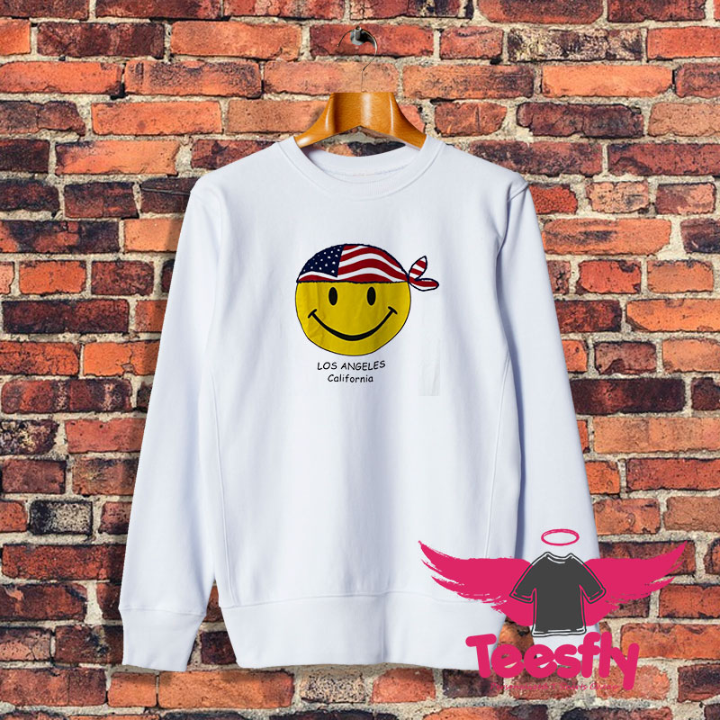 Vintage Smiley Face Los Angeles California Sweatshirt