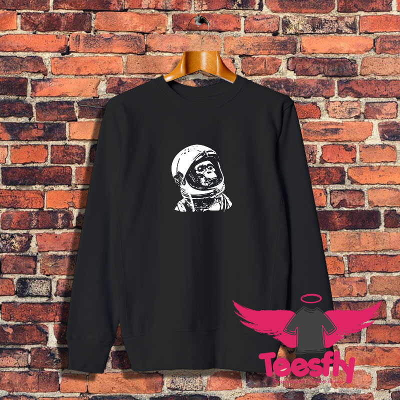 Vintage Space Travel Astronaut Monkey Sweatshirt