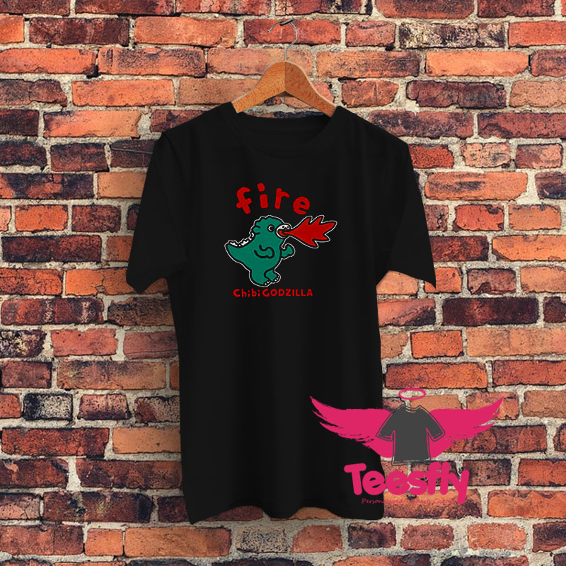 Fire Chibi Godzilla Graphic T Shirt