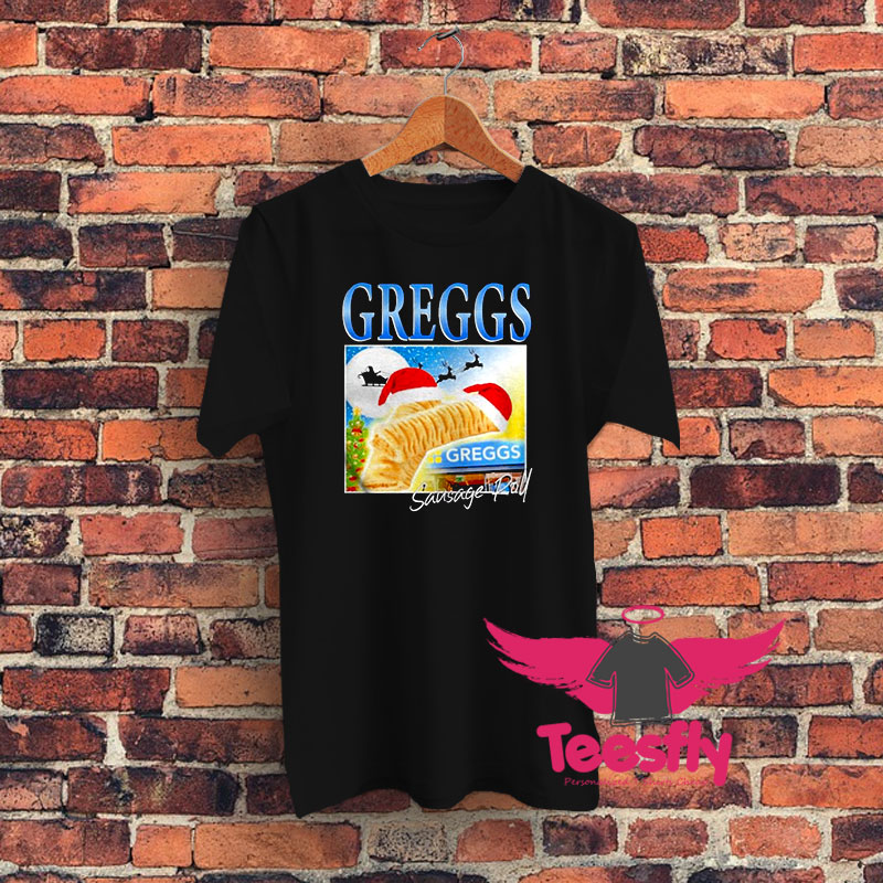 Greggs Sausage Roll Christmas 2022 Graphic T Shirt