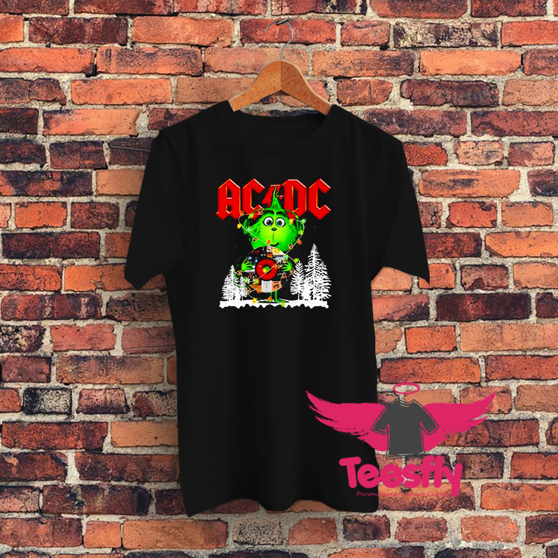 Grinch Acdc 2023 Merry Christmas Graphic T Shirt