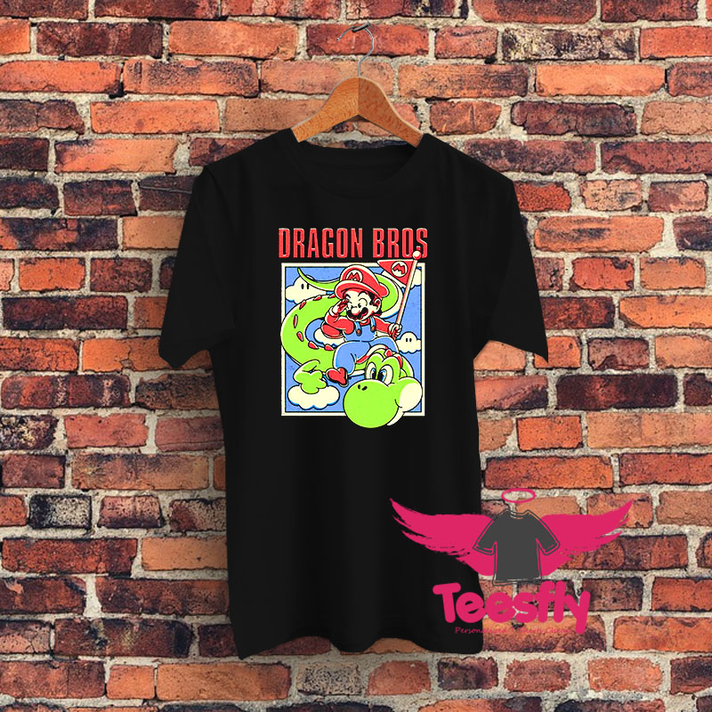 Mario And Yoshi X Dragon Ball Dragon Bros Comic Graphic T Shirt