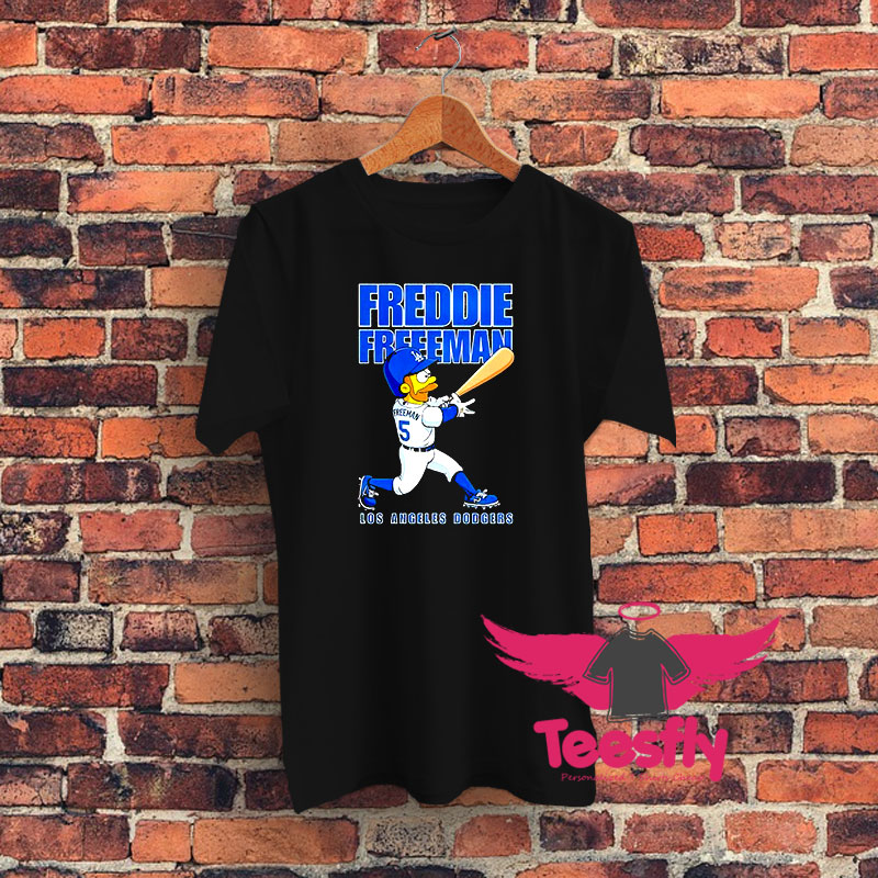 Simpson Los Angeles Dodgers Freddie Freeman Graphic T Shirt