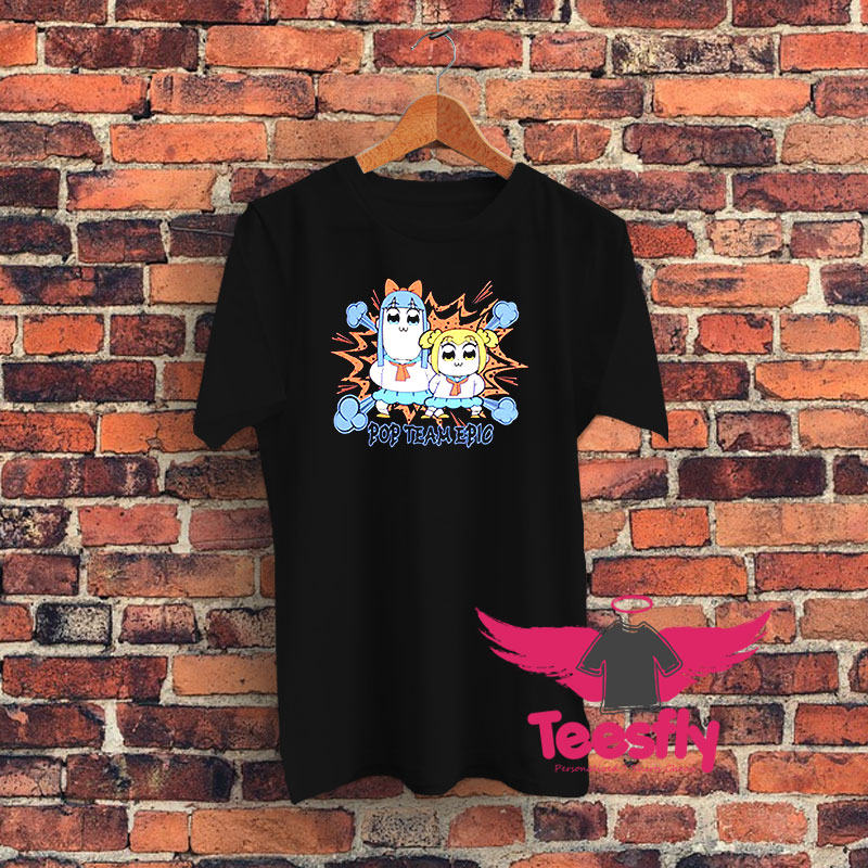 Vintage Anime Popuko Pop Team Epic Graphic T Shirt