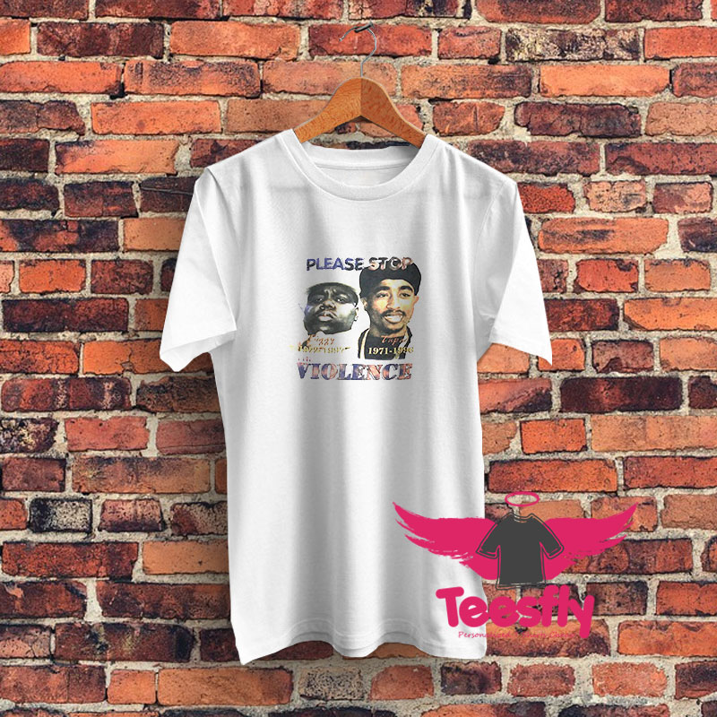 Vintage the Violence Biggie And Tupac Graphic T Shirt